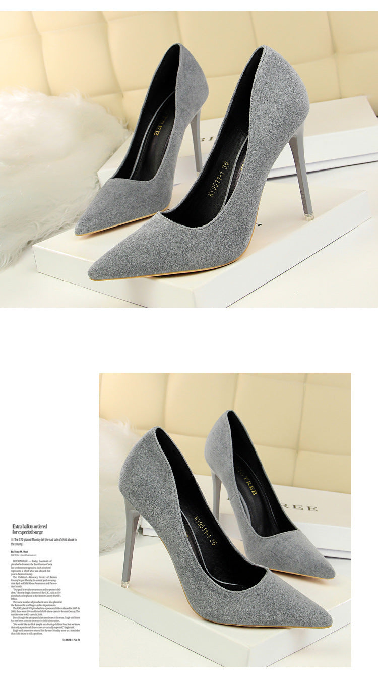 Sapatos de Salto Alto Clássicos BIGTREE para Mulheres, Sapatos de Escritório Sexy, Salto Stiletto, Moda Tamanhos Grandes, Sapatos de Salto Femininos, Cinza Verde