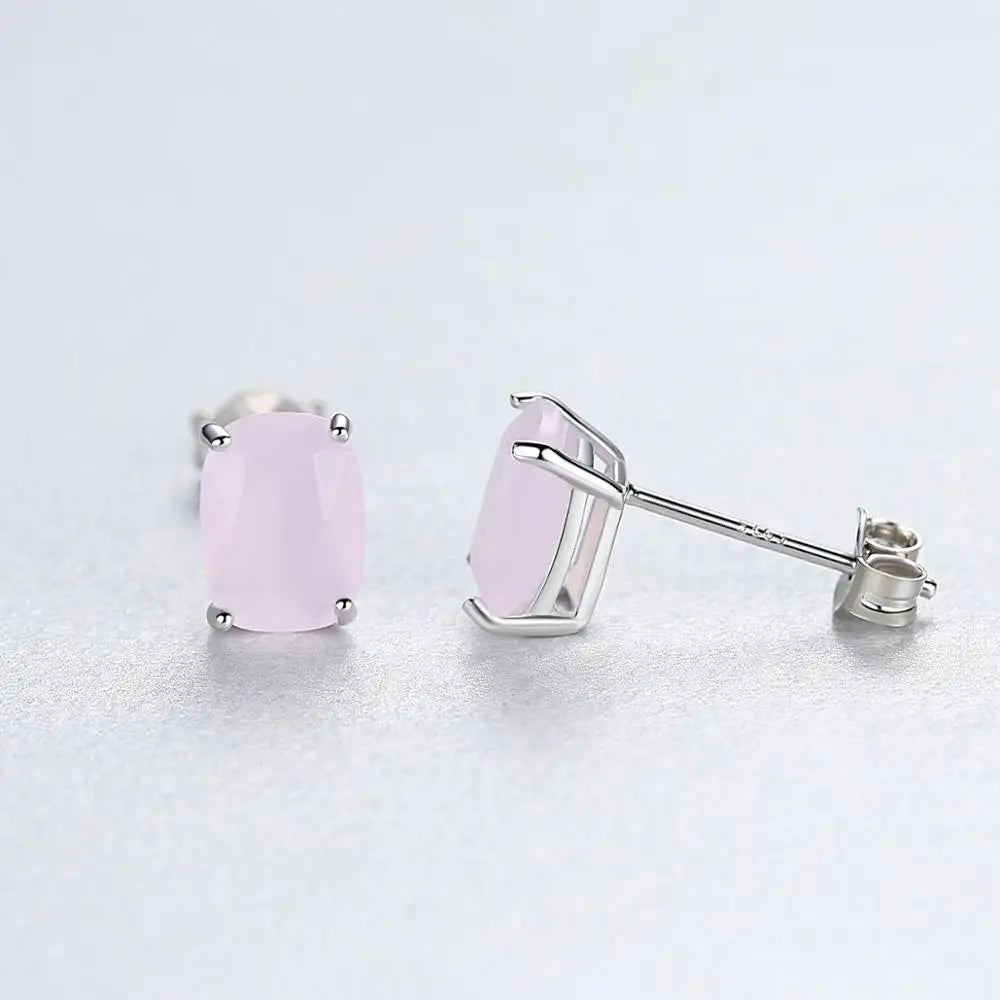 PAG&MAG Brinco de Pedra Verde em Prata Esterlina 925 Redondo para Mulheres, Elegante para Casamento e Noivas, Joias Finas