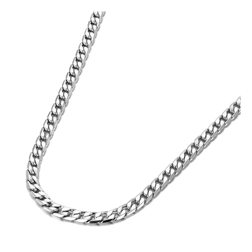 Colar em Cadeia de Aço Inoxidável Lokaer Punk 14 para Homens e Mulheres Hiphop/Rock, Choker Cubano Vintage N20301