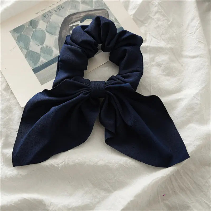 Ruoshui Coelhinhos Lindos Scrunchies Mulher Laços de Cabelo Impressos com Flores, Elásticos para Cabelo, Bandas de Borracha para Cabelo, Acessórios para Coque