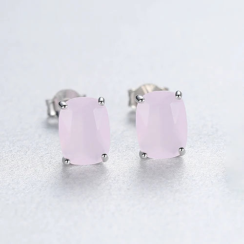 PAG&MAG Brinco de Pedra Verde em Prata Esterlina 925 Redondo para Mulheres, Elegante para Casamento e Noivas, Joias Finas
