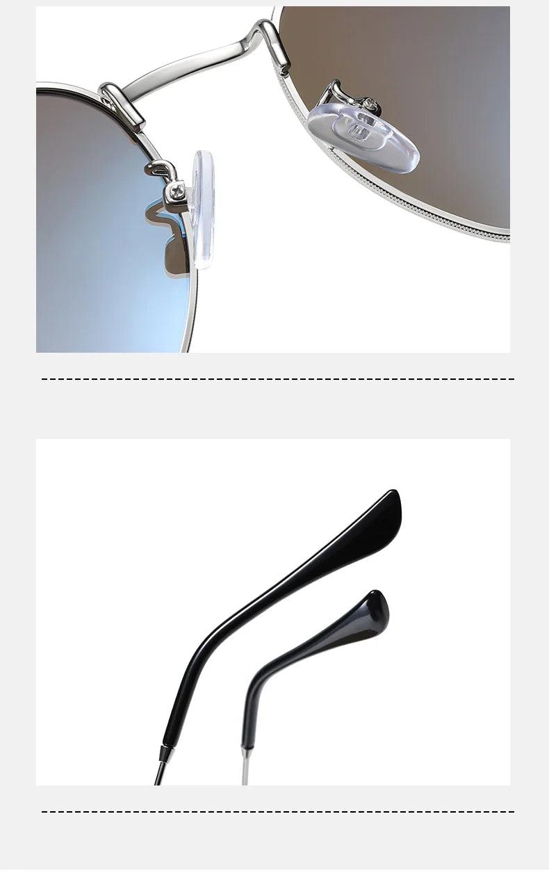 Óculos de Sol BARCUR Clássicos Retro Refletivos para Homens, Óculos de Sol Hexagonais com Armação de Metal, Óculos de Sol com Caixa.