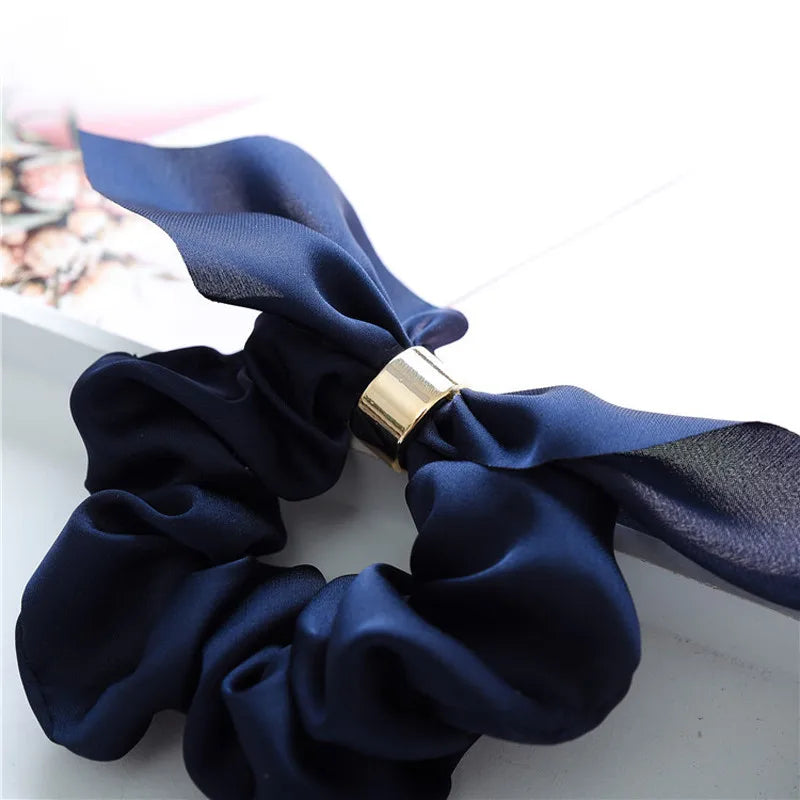 Ruoshui Coelhinhos Lindos Scrunchies Mulher Laços de Cabelo Impressos com Flores, Elásticos para Cabelo, Bandas de Borracha para Cabelo, Acessórios para Coque