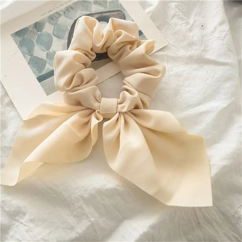 Ruoshui Coelhinhos Lindos Scrunchies Mulher Laços de Cabelo Impressos com Flores, Elásticos para Cabelo, Bandas de Borracha para Cabelo, Acessórios para Coque