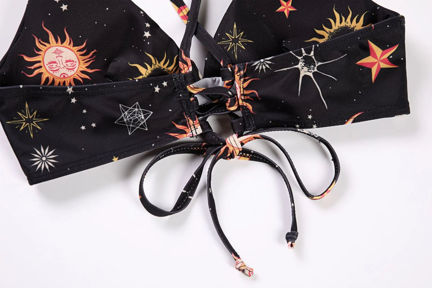 Conjunto de Biquíni Estampado de Girassol - Moda de Praia Sexy para Mulheres 2025 - Biquíni com Push Up e Almofada - Roupas de Banho - Maiô - Biquíni