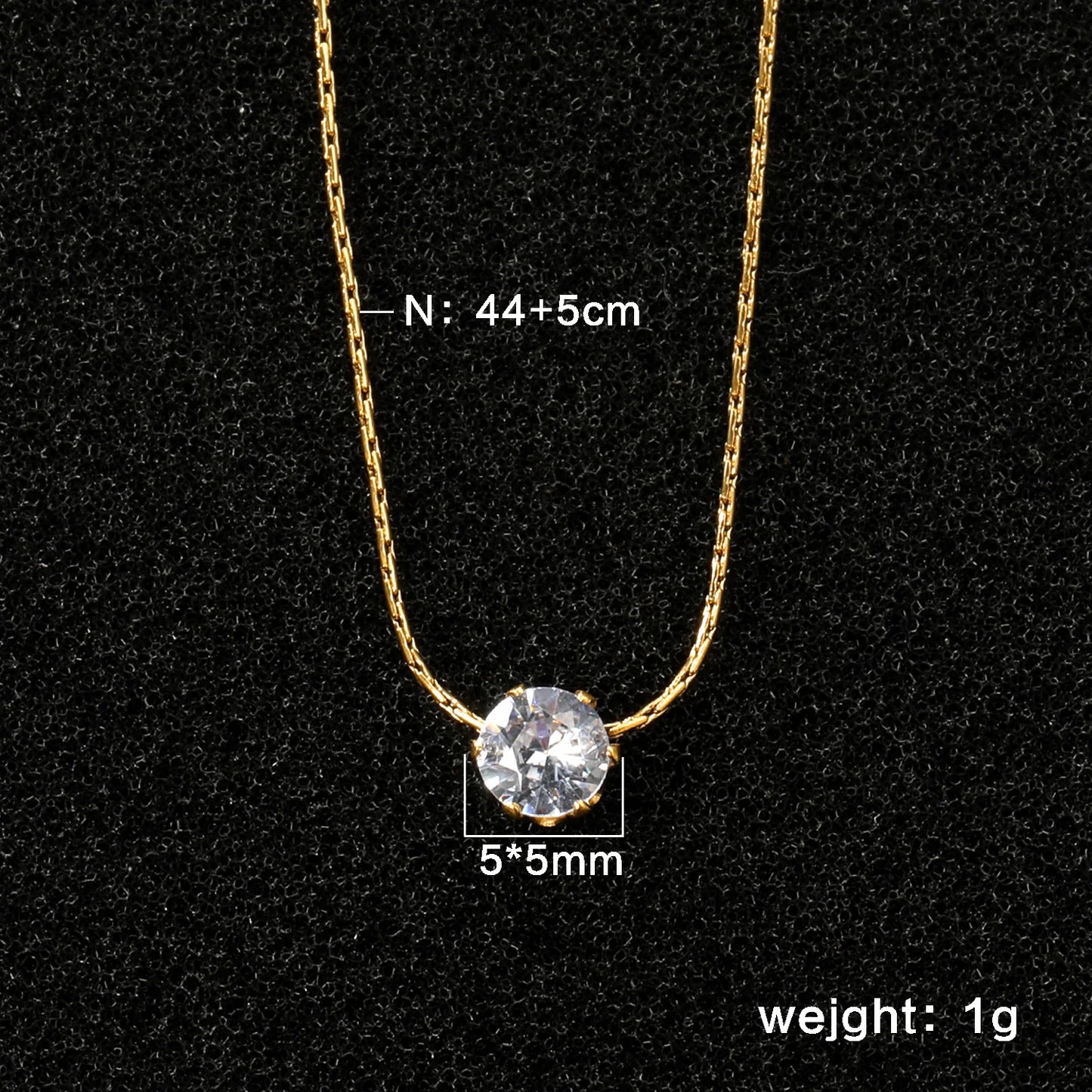 Colar de Pingente Redondo de Zirconia Cúbica de Aço Inoxidável ASONSTEEL para Mulheres, Joias Minimalistas Charmosas, Design Brilhante como Presente