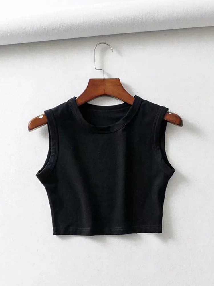 blusas cropped brancas vintage de verão para mulheres, top sexy em estilo punk biker preto, top cropped sem mangas feminino de streetwear coreano