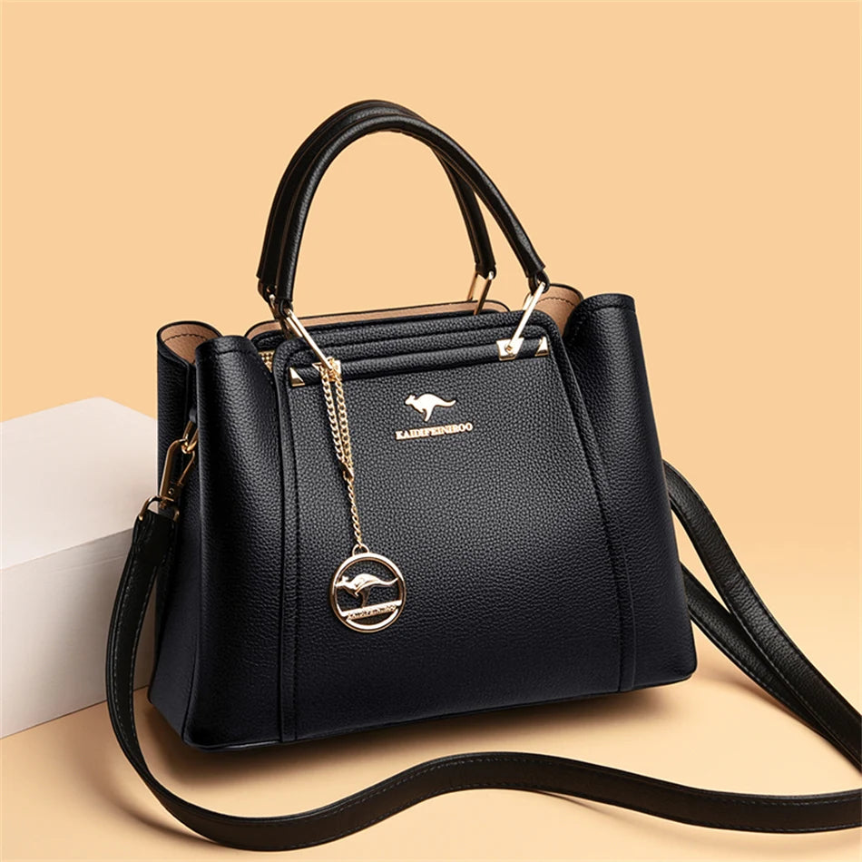 Bolsas de Couro de Grande Capacidade Shopper - Marca Messenger Totes