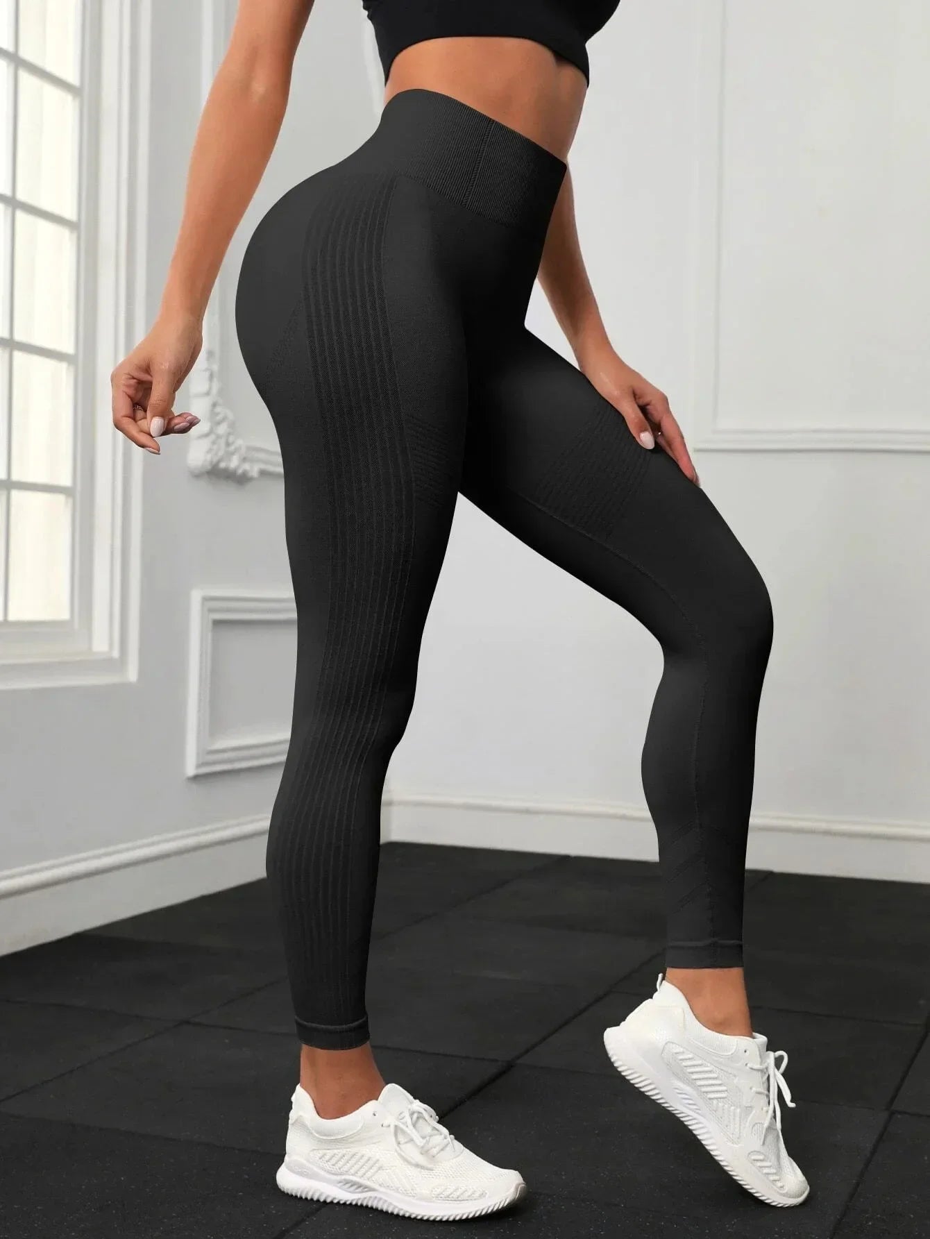 Leggings de Ginástica Sem Costura para Mulheres, Calças de Yoga Sexy, Leggings de Cintura Alta para Levantar o Bumbum, Roupas Esportivas Femininas, Vestuário de Fitness