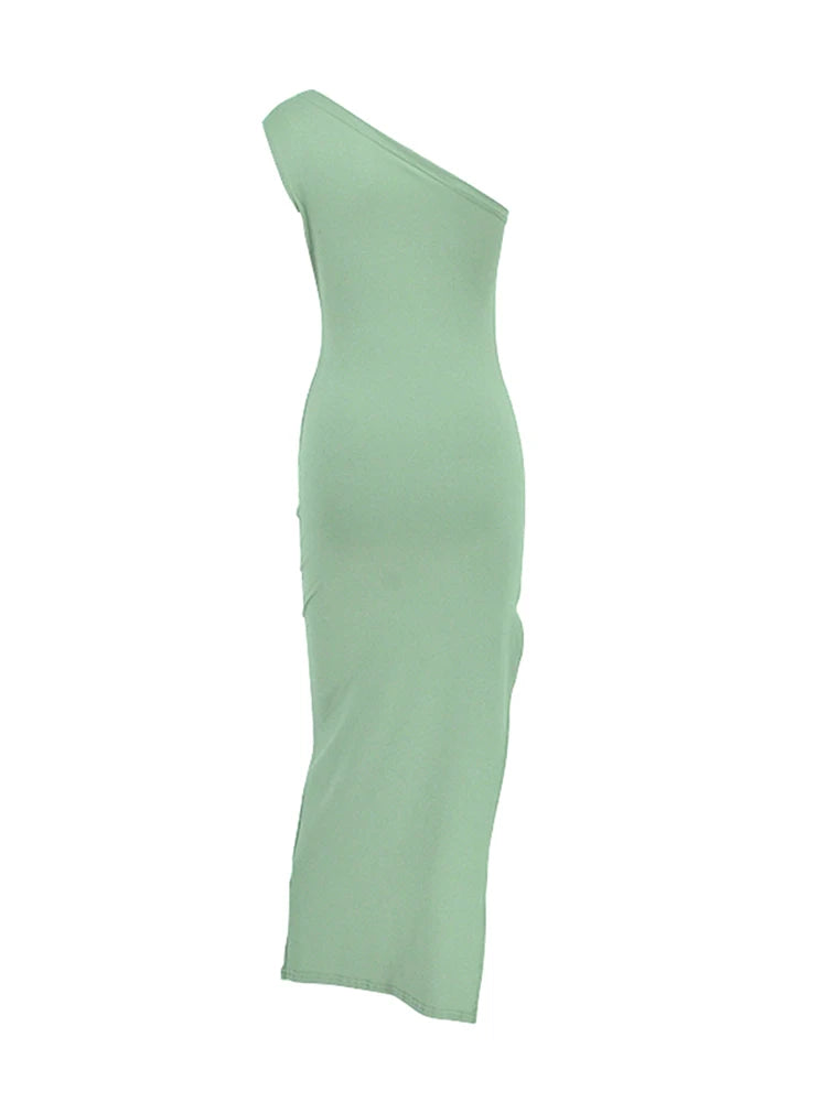 Vestido Maxi de Verão para Mulheres Sexy Fenda Moda Sem Mangas Costas Nuas Vestido Slim Feminino Casual Streetwear Clube Elegante Vestidos de Festa