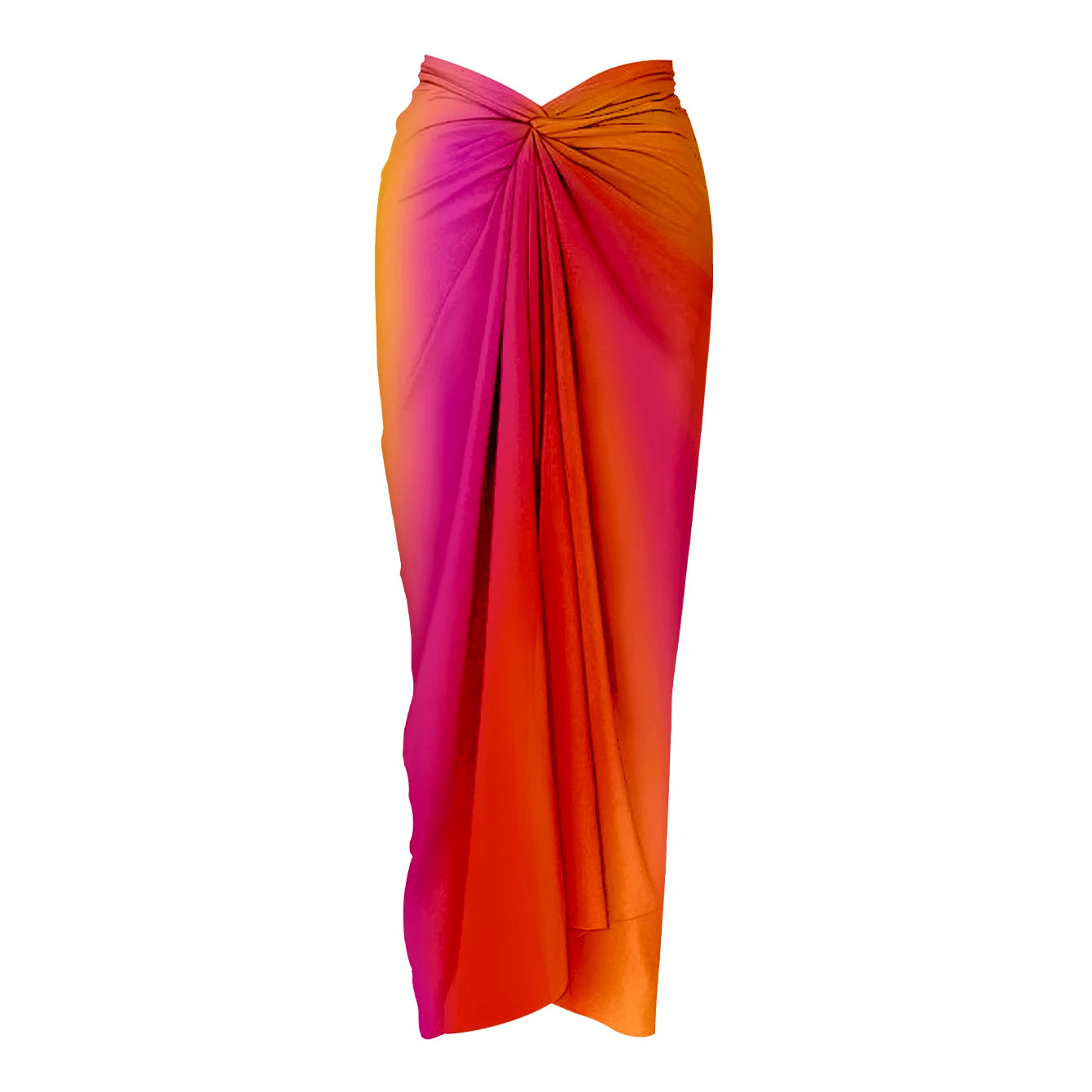 Maiô em 2 peças com decote em V profundo e saia longa, roupas de banho femininas sexy, biquíni brilhante, maiô estampado, moda de praia