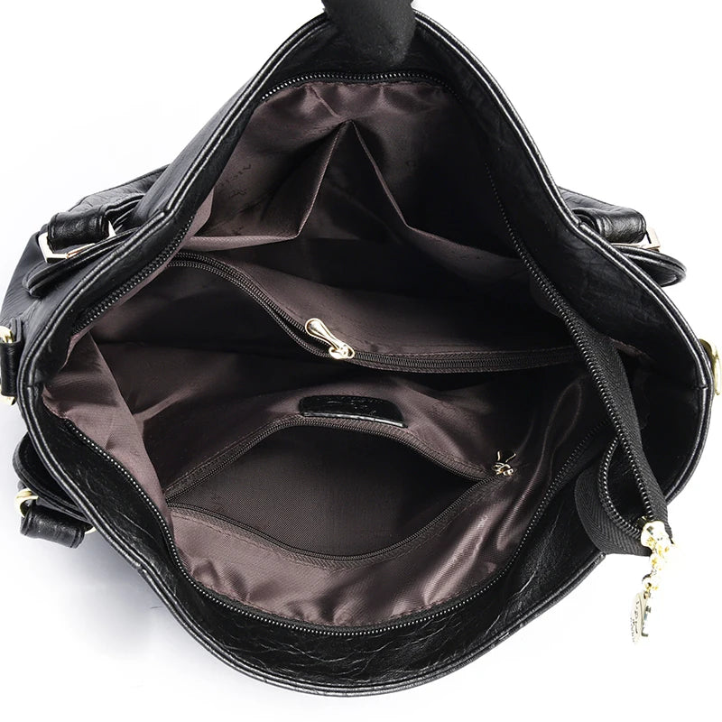 Genuine Brand Soft Leather Top-handle Bags Female Handbags Women Shoulder Crossbody Tote Messanger Bag Large Capacity Sac A Main