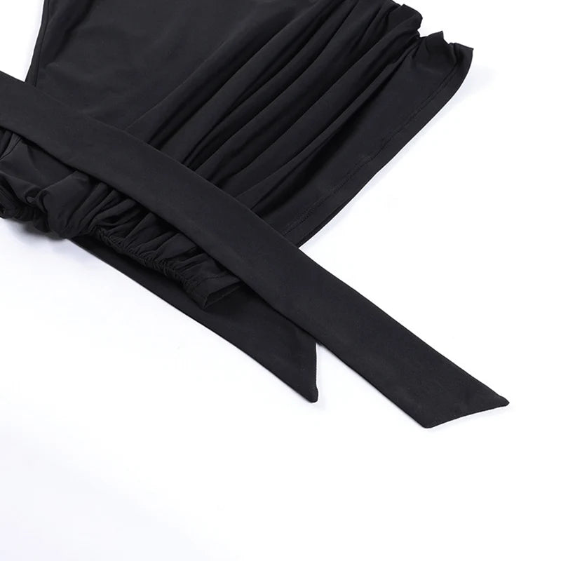 Top Crop Sem Costas Sexy Off Shoulder Halter para Mulheres, Vintage, Sem Mangas, Roupas Y2K para Clubes, Casual Feminino Verão 2024