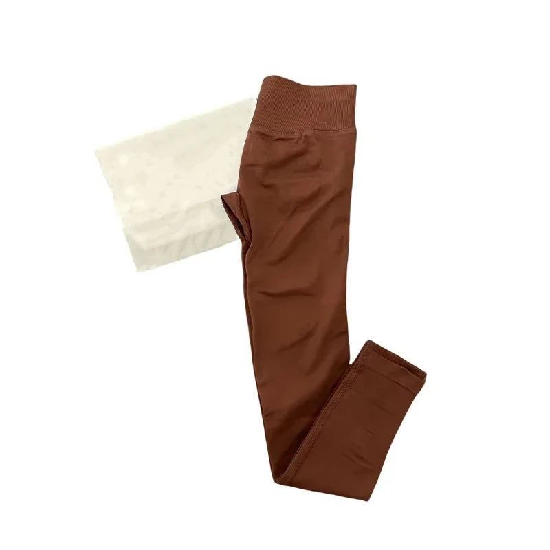 Leggings de Ioga Sem Costura para Mulheres Impact-Impact com Logo Branco, Leggings de Ginástica com Efeito de Levantamento de Bumbum, Leggings de Alta Elasticidade para Fitness