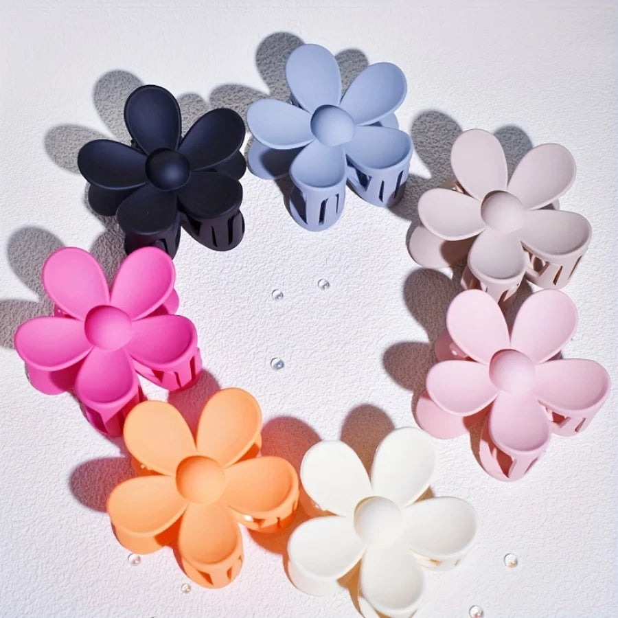 Conjunto de 7 peças de grampos de cabelo em forma de flor multicoloridos, antideslizantes, adequados para diferentes tamanhos e comprimentos de cabelo, com estilo boêmio.