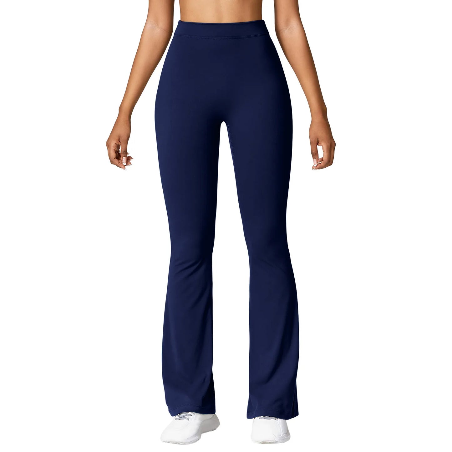 Leggings Micro Horn de Moda para Mulheres, Calças Esportivas com Cintura V nas Costas, High Waist, Levanta Bumbum, Calças de Ginástica, Leggings Casuais Slim Sólidas