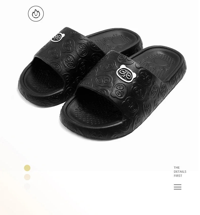 Chinelo de Plataforma Chunky com Solado Macio Eva para Mulheres 2024 Verão, Sandálias de Praia com Solado Grosso, Chinelos de Couro Antiderrapantes para Uso Externo