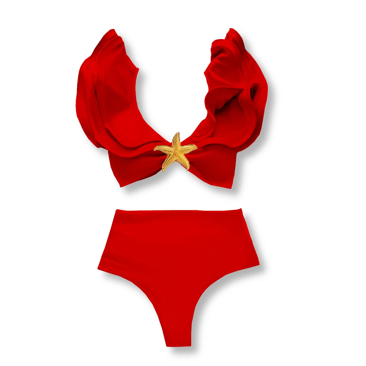 Conjunto de 3 Peças de Biquíni Sexy com Ombros Em Renda Para Mulheres 2025 Traje de Banho Maiô Brilhante Estrela Trajes de Natação Feminino Maiô Praia