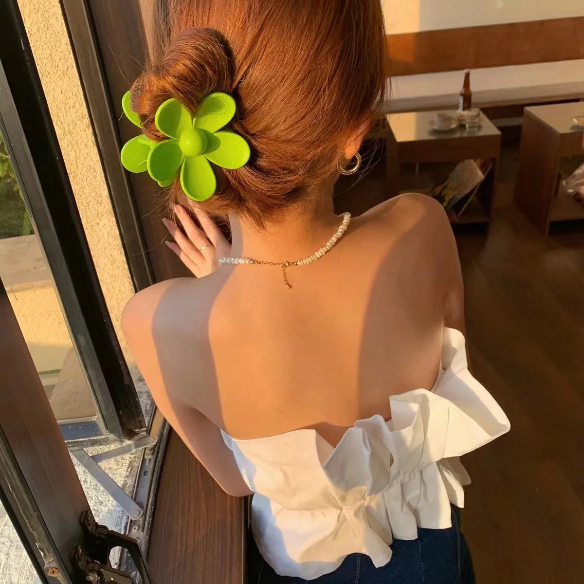 Conjunto de 8 peças de grampo de flor da moda para mulheres e meninas, clipes de cabelo doces, presilhas de cabelo, grampos coreanos, clipes de caranguejo, acessórios para cabelo feminino