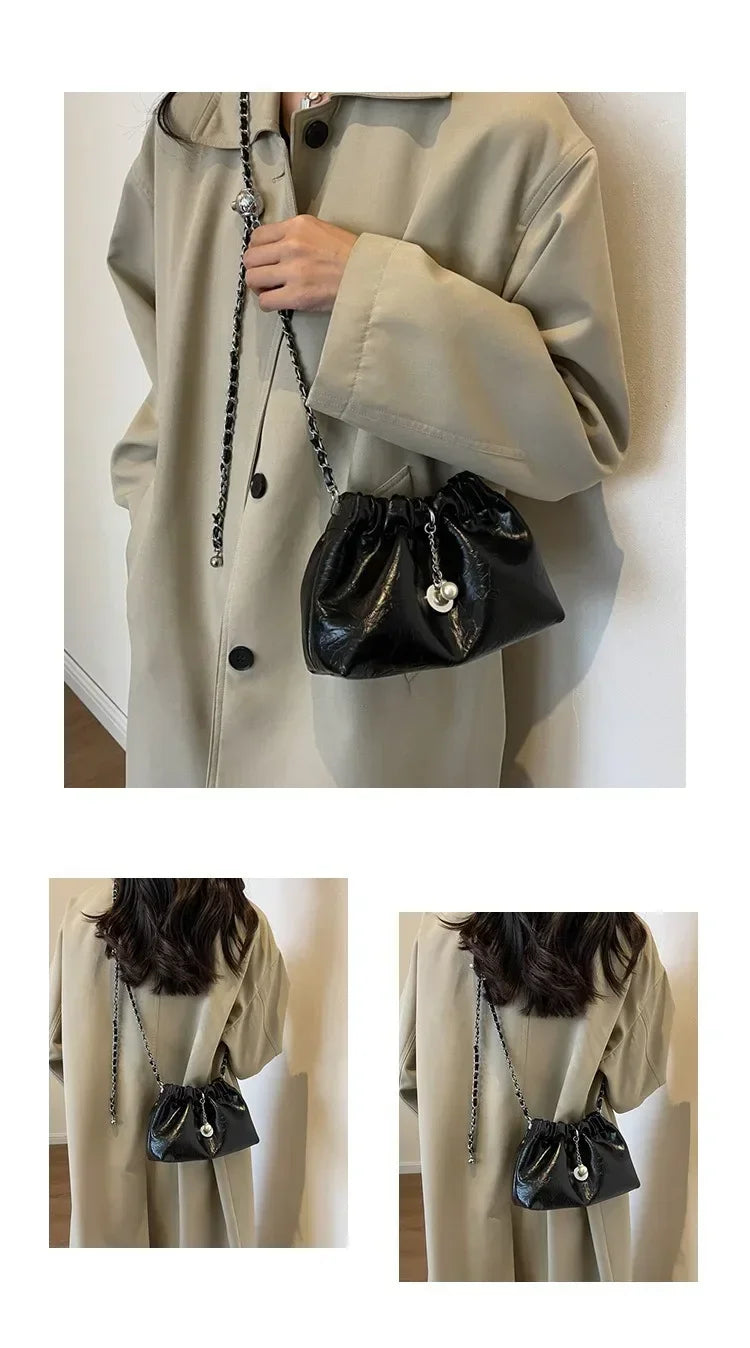 Women Y2K Millennium Bag  New High Sense Shoulder Bags Summer Chain Bag Fashion Bucket Bag Messenger Bags Purses Handbags 2024