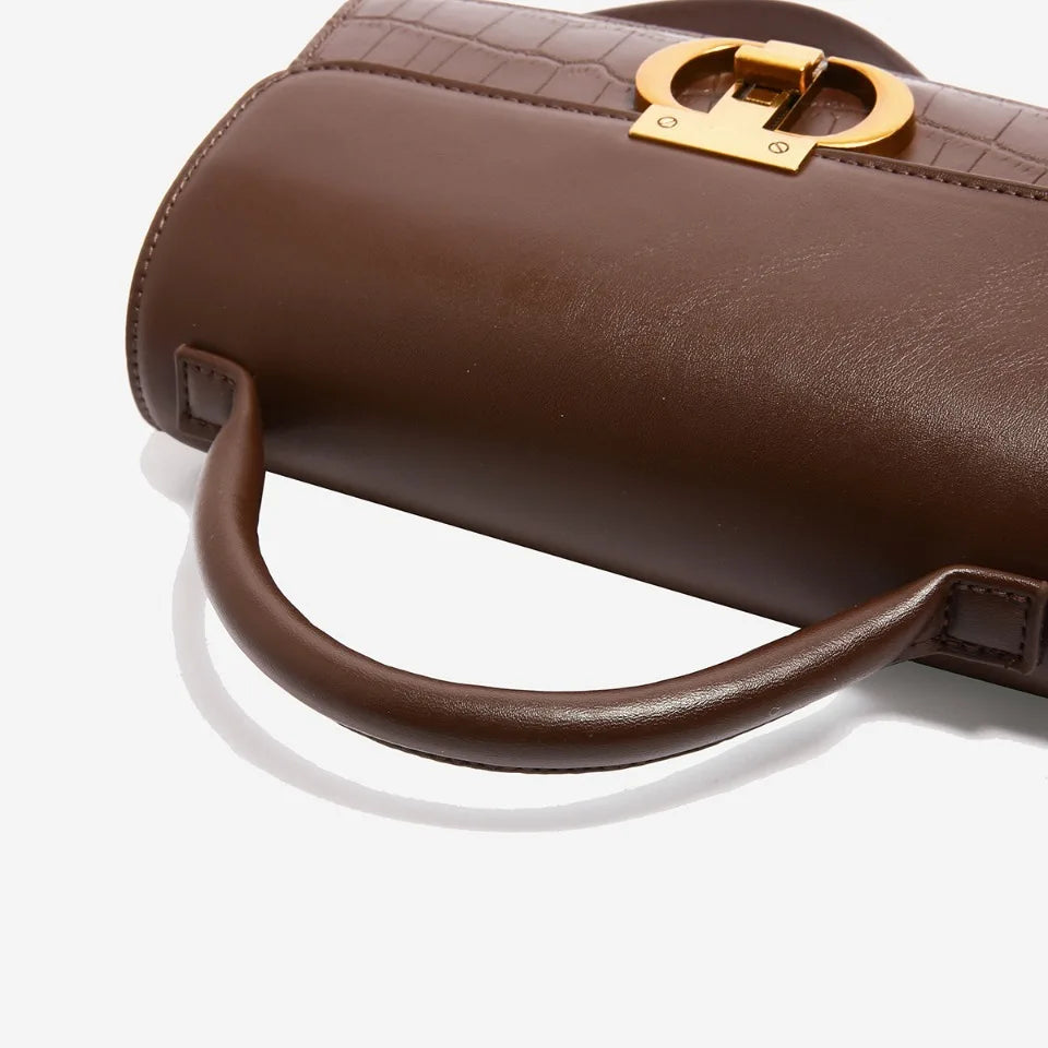 Small Leather Armpit Party Bags for Women Shoulder Crossbody Bag Ladies Vintage Underarm Handbags Summer Lock Tote Sac 2025 New
