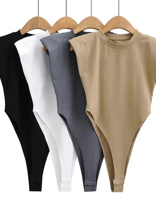Mangas dessaturadas sexy mulheres, macacão verão, bodycon com ombreiras, macacão preto sem mangas para mulheres brancas.
