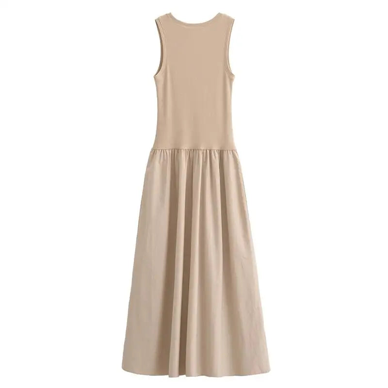 Vestidos de Verão Femininos 2025 Novo Chic Slim Simples Elegante Vestido de Férias Rua Feminino Confortável Vestido de Viagem Jovem