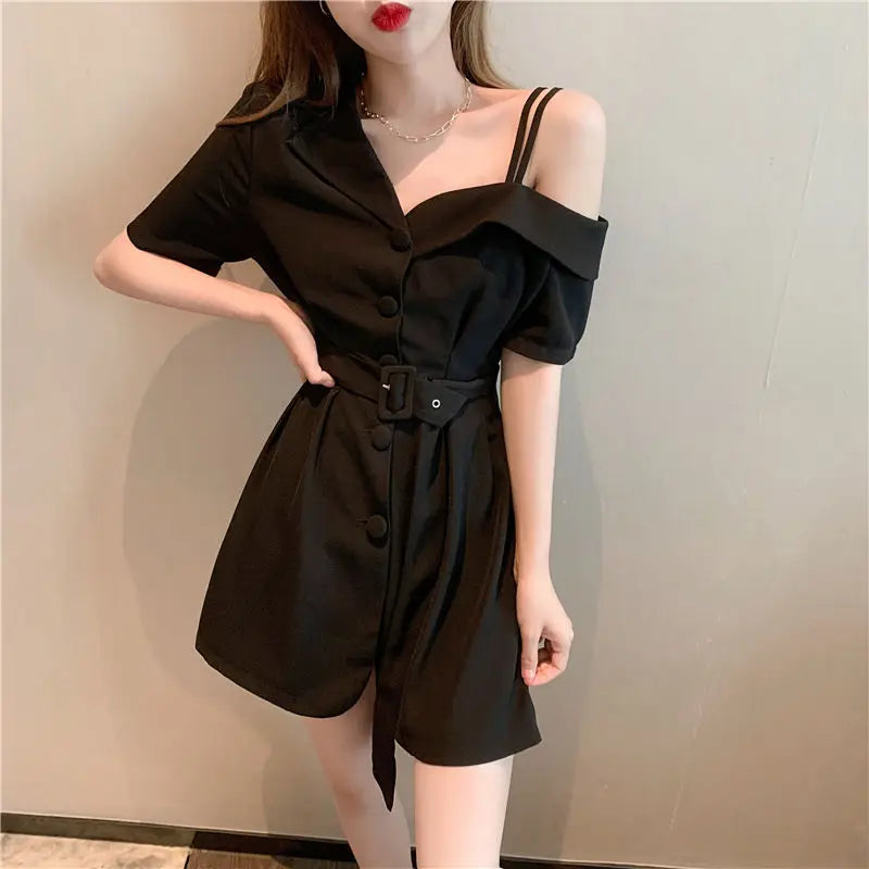 Vestidos para Mulheres 2024 Roupas de Seda para Ocasiões Formais Blazer Vestido Feminino de Cetim Chiffon Mini Curto Sensual Sexy Macacão Novo em X