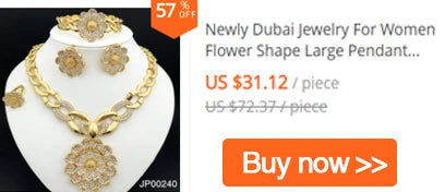 Conjunto de Joias em Ouro Dubai, Colar Cubano e Brincos para Mulheres, Jóias de Casamento para Noivas, Presente para Festa de Banquetet