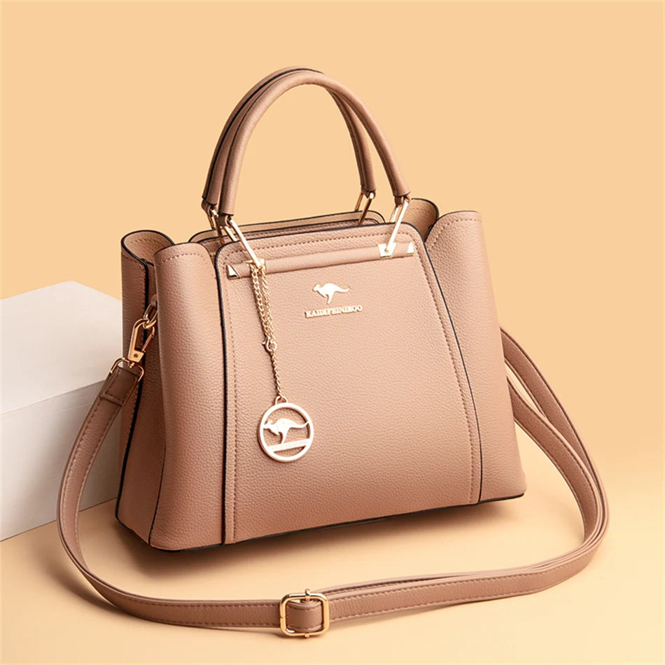 Bolsas de Couro de Grande Capacidade Shopper - Marca Messenger Totes
