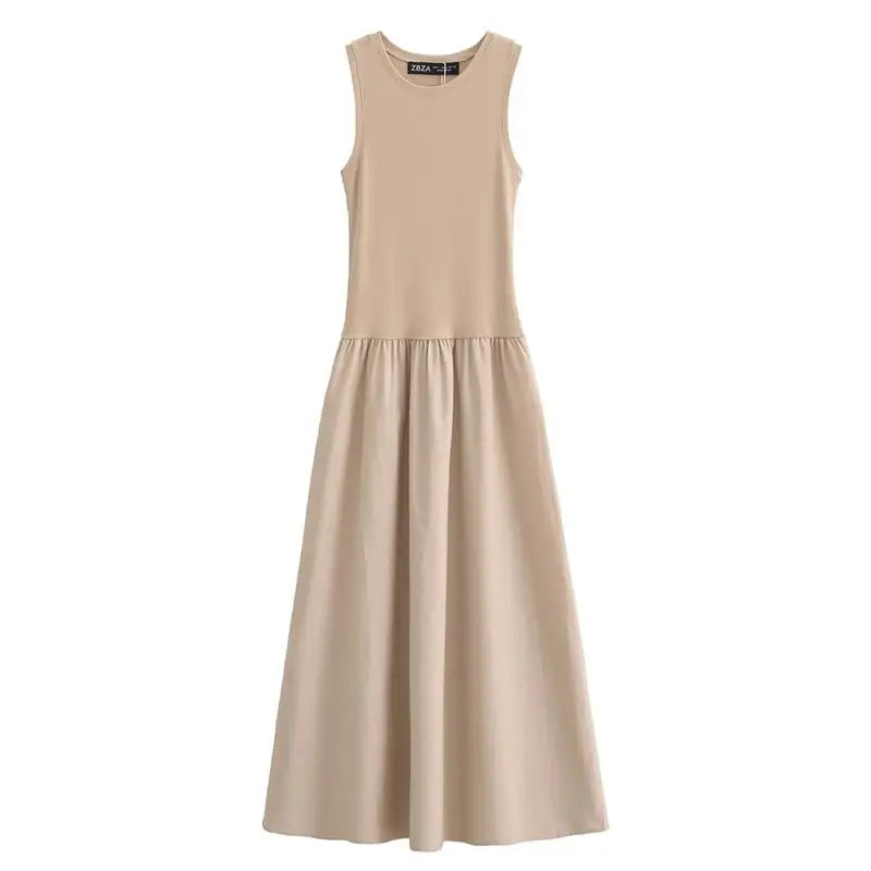 Vestidos de Verão Femininos 2025 Novo Chic Slim Simples Elegante Vestido de Férias Rua Feminino Confortável Vestido de Viagem Jovem