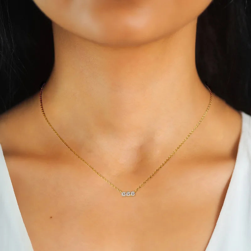 Colar de Mulher D Color com Pendente em Moissanite, Prata s925, Amarelo, Coleção Completa de Moissanite para Mulheres, Colar de Luxo com Pendente em Moissanite para Mulheres