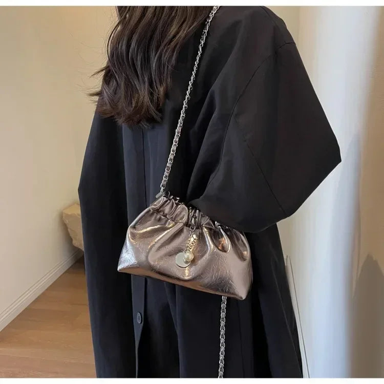 Women Y2K Millennium Bag  New High Sense Shoulder Bags Summer Chain Bag Fashion Bucket Bag Messenger Bags Purses Handbags 2024