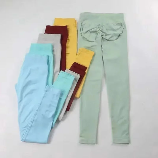 Leggings de Ioga Sem Costura para Mulheres Impact-Impact com Logo Branco, Leggings de Ginástica com Efeito de Levantamento de Bumbum, Leggings de Alta Elasticidade para Fitness