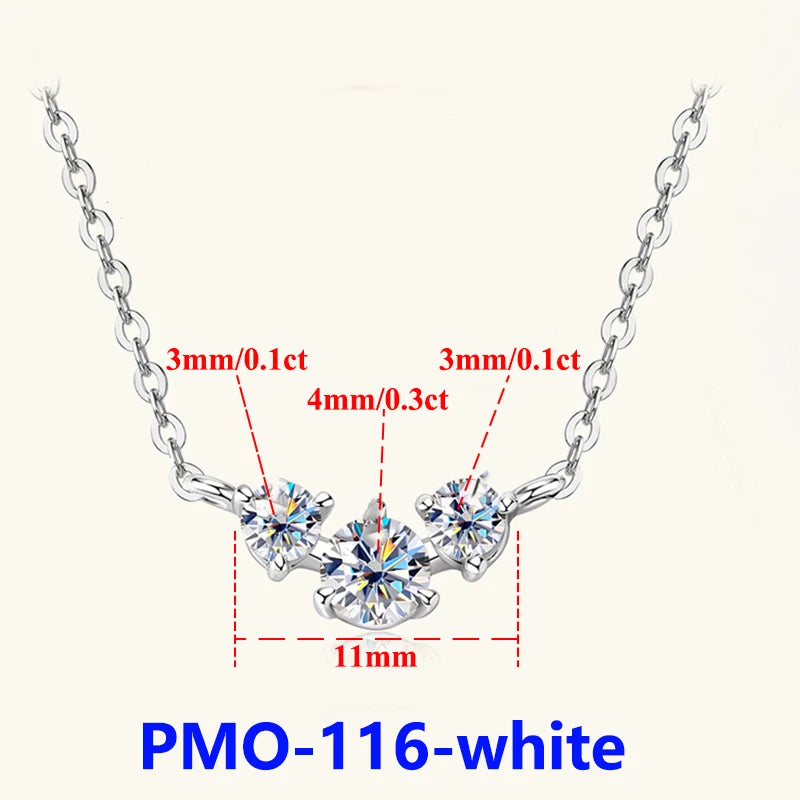 Colar de Mulher D Color com Pendente em Moissanite, Prata s925, Amarelo, Coleção Completa de Moissanite para Mulheres, Colar de Luxo com Pendente em Moissanite para Mulheres