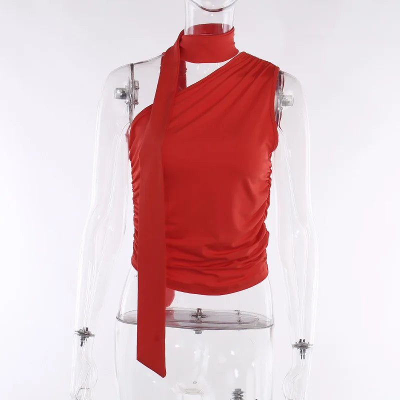 Top Crop Sem Costas Sexy Off Shoulder Halter para Mulheres, Vintage, Sem Mangas, Roupas Y2K para Clubes, Casual Feminino Verão 2024