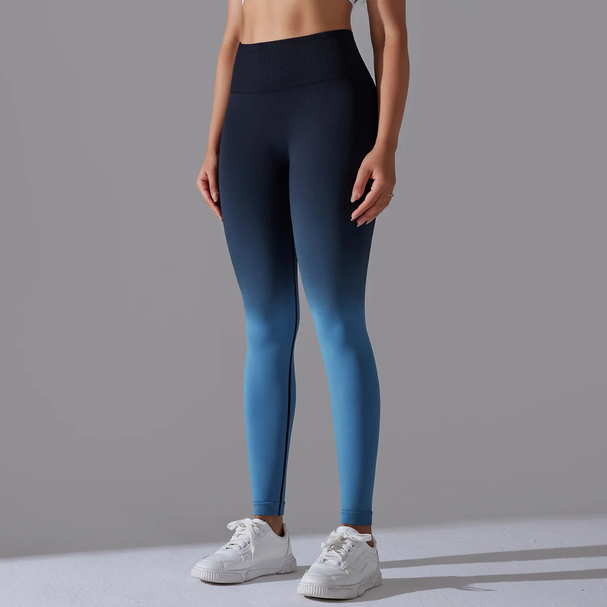 Leggings Seamless de Cintura Alta para Yoga, com Controle de Barriga e Efeito Bumbum, Leggings para Exercício e Esportes, Apertadas para Mulheres