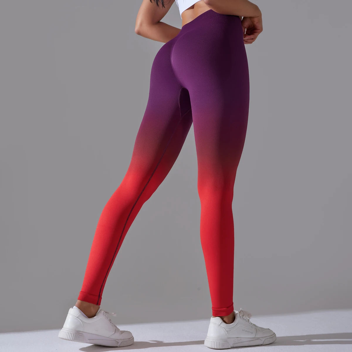 Leggings Seamless de Cintura Alta para Yoga, com Controle de Barriga e Efeito Bumbum, Leggings para Exercício e Esportes, Apertadas para Mulheres