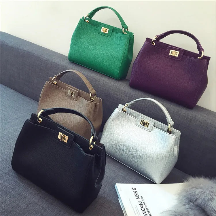 Women designer office tote bag large capacity bucket bag bussiness top handle bag handbag grey black green purple