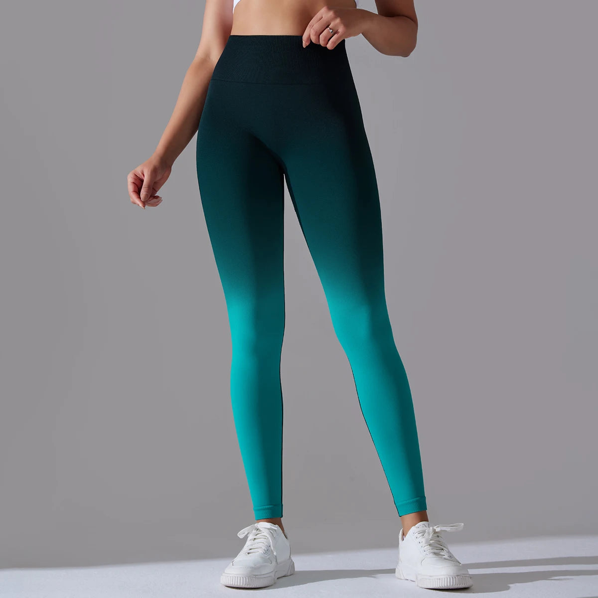 Leggings Seamless de Cintura Alta para Yoga, com Controle de Barriga e Efeito Bumbum, Leggings para Exercício e Esportes, Apertadas para Mulheres