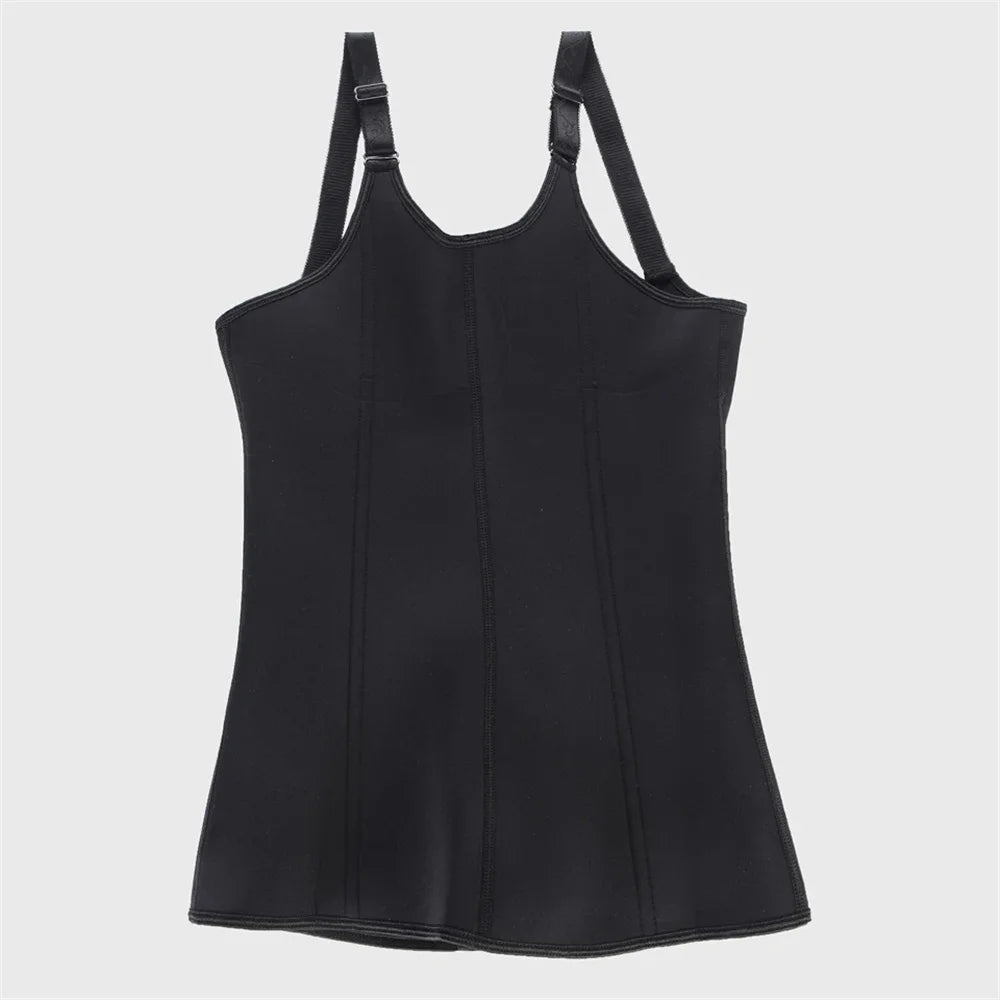 Camiseta Regata Modeladora para Mulheres com Zíper, Controladora de Barriga, Top Sem Mangas, Roupas de Atividade Femininas Modeladoras