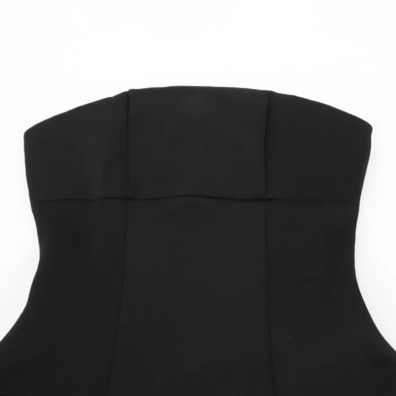 Vestido A-Line Sexy para Mulheres, Novo, Sólido, Sem Mangas, Ombros à Mostra, Vestidos Justos, Moda Elegante para Festa e Balada