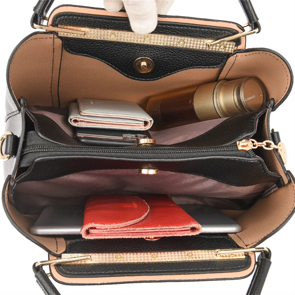 Bolsas de Couro de Grande Capacidade Shopper - Marca Messenger Totes