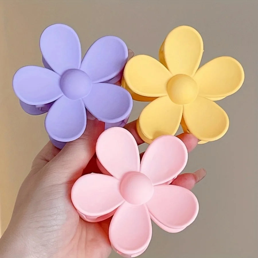 Conjunto de 7 peças de grampos de cabelo em forma de flor multicoloridos, antideslizantes, adequados para diferentes tamanhos e comprimentos de cabelo, com estilo boêmio.