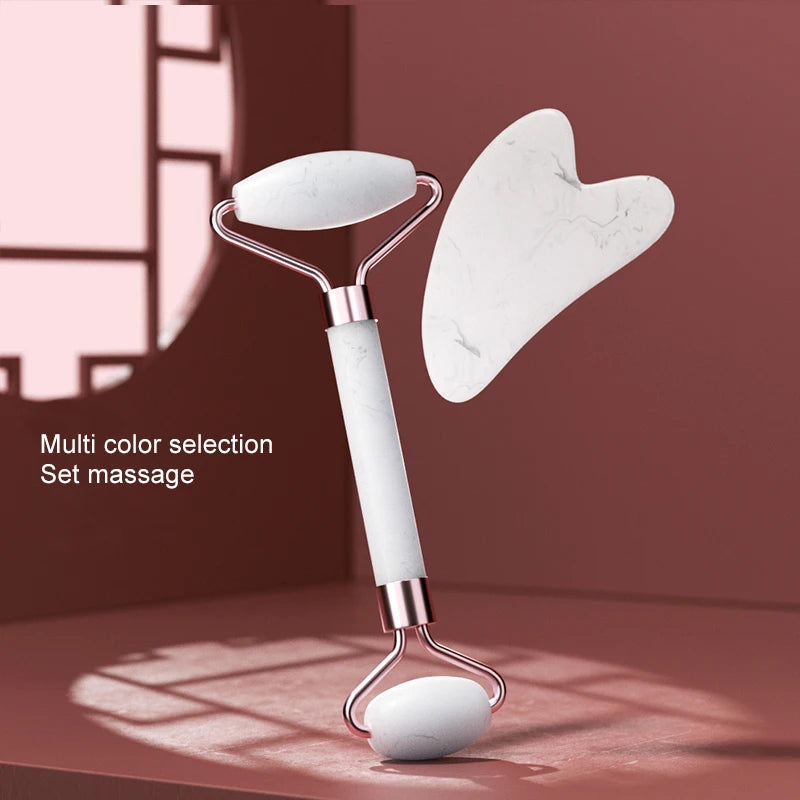 Rolo para rosto, pescoço, olhos, instrumento de massagem facial de resina, cuidados com a saúde, placa de raspagem muscular, ferramentas de beleza e cuidados com a pele.