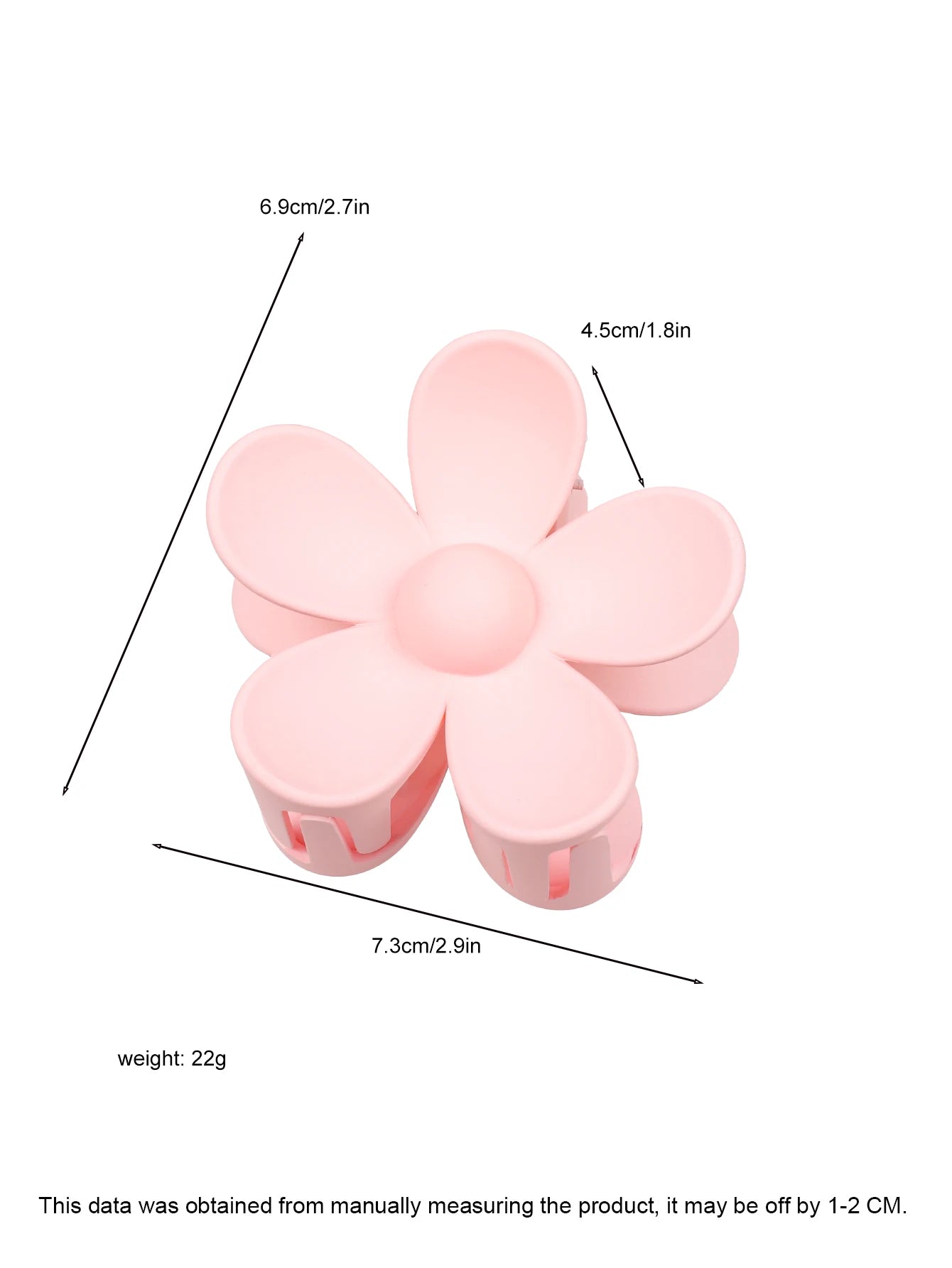 4 Peças de Grampos de Cabelo em Flor Rosa de 3 Polegadas, Grampos de Cabelo Grandes para Mulheres com Cabelo Fino, Grosso ou Cacheado, Grampos de Mandíbula com Forte Fixação dos Anos 90