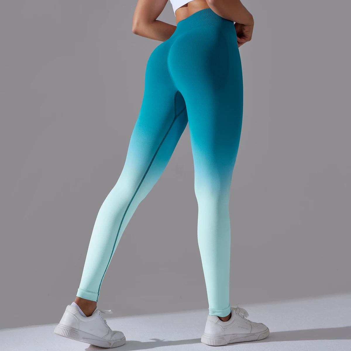 Leggings Seamless de Cintura Alta para Yoga, com Controle de Barriga e Efeito Bumbum, Leggings para Exercício e Esportes, Apertadas para Mulheres