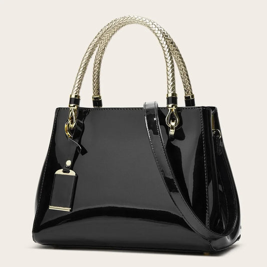 Faux Leather Hand Bag Ladies 2025 New Luxury Designer Handbags Fashion 2024 Blue Black Rose Red Pink Beige Bolsos Para Mujeres