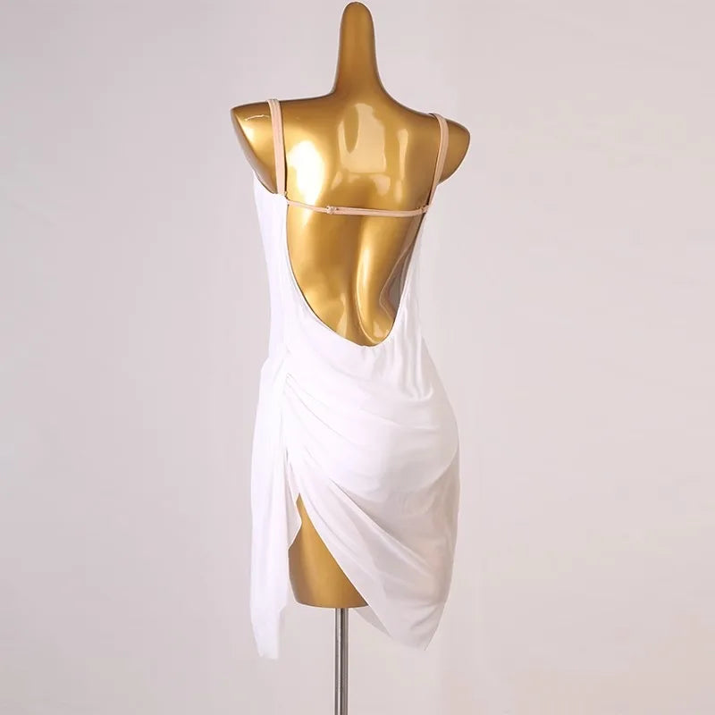 Fantasia Feminina para Competição de Dança Latina, Roupas para Performance, Vestidos de Palco, Roupas de Dança para Mulheres e Meninas, Top Feminino e Saia