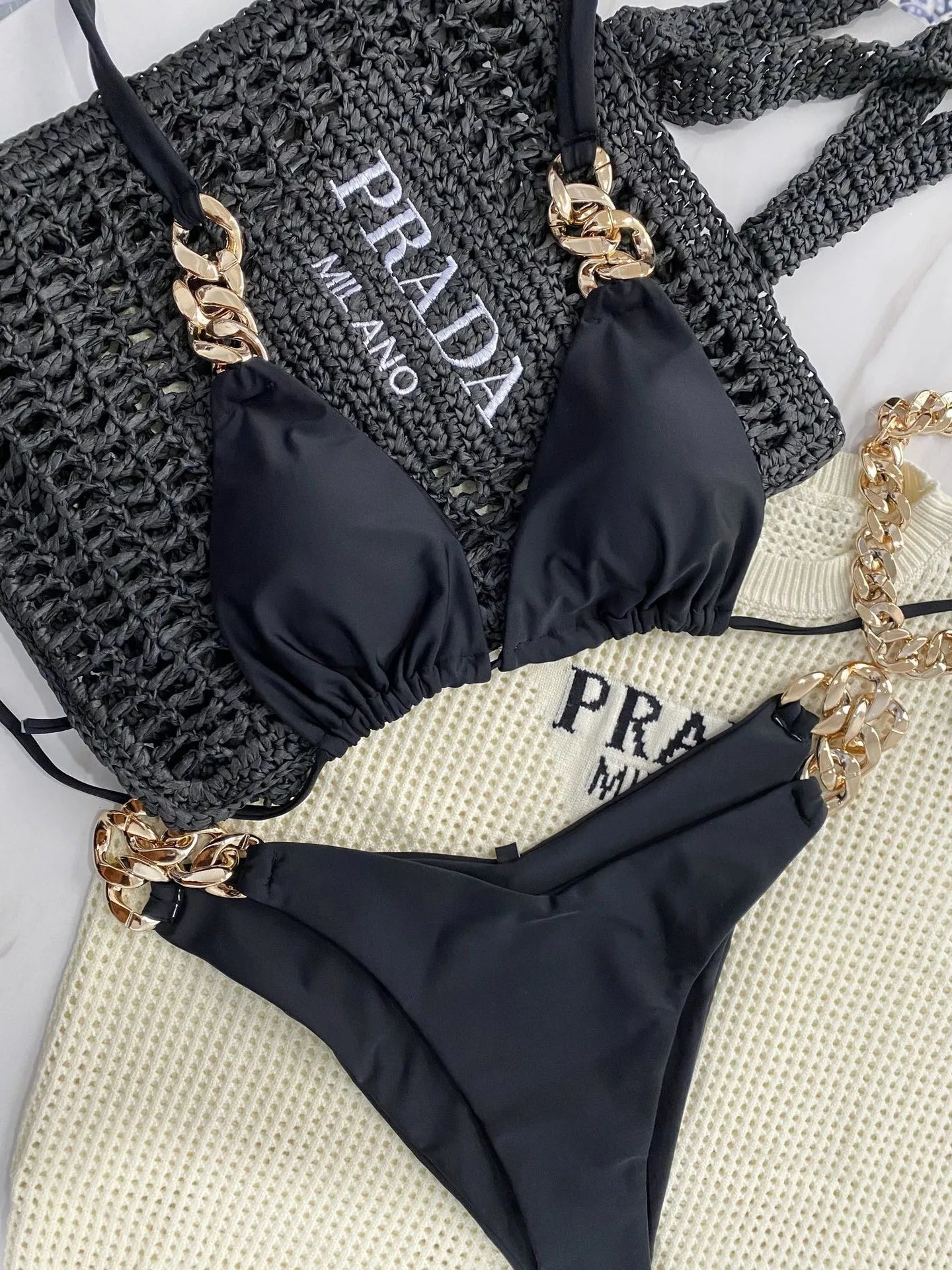 Biquíni sexy push up em 2025, micro corrente, verão, tecido macio, entrada de luxo, maiô feminino de duas peças, traje de banho para praia.